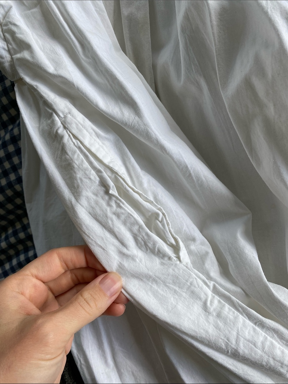 Vintage Whistles White Cotton Embroidered Cotton Dress with Pockets - Picture 5 of 5